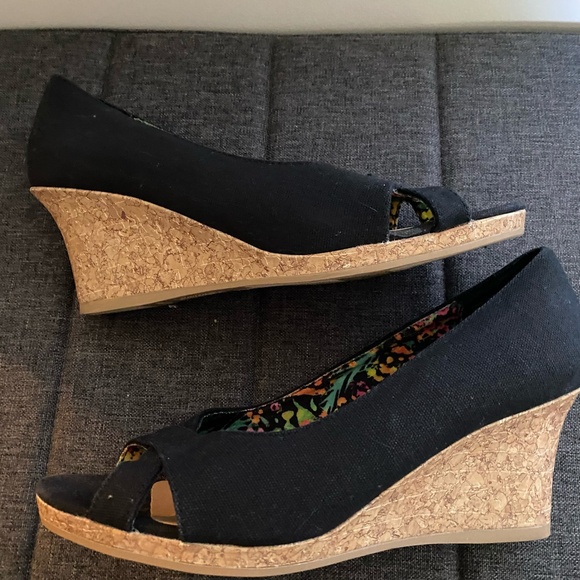 Dexflex Comfort Black Fabric Open Toe Casual Summer Vacation Shoe-Sz-9.5W - Picture 3 of 15